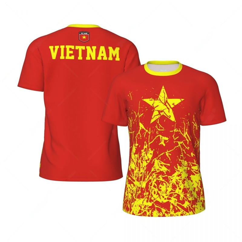 Badminton Vietnam - Vietnam Flag Graphic Football T Shirts