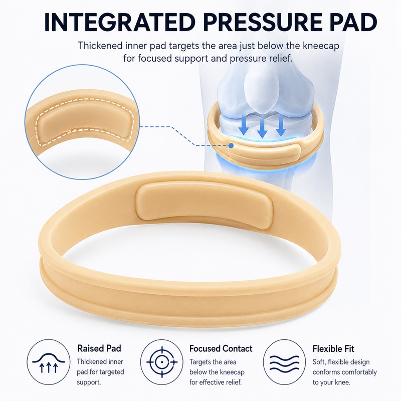 Patellar Knee Strap With Press - Knee Brace Badminton ulasan dan harga