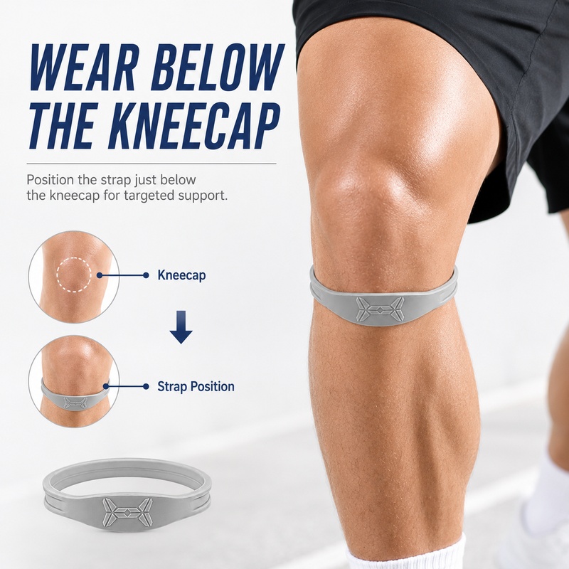 Patellar Knee Strap With Press - Knee Brace Badminton ulasan dan harga